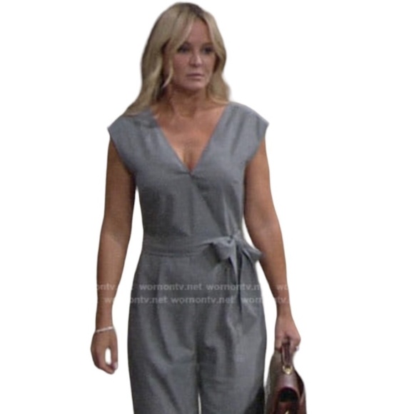 Club Monaco Lorenny grey wool blend tailored jumpsuit 00 - Picture 3 of 13